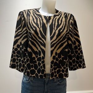 Danny and Nicole Animal print cropped jacket